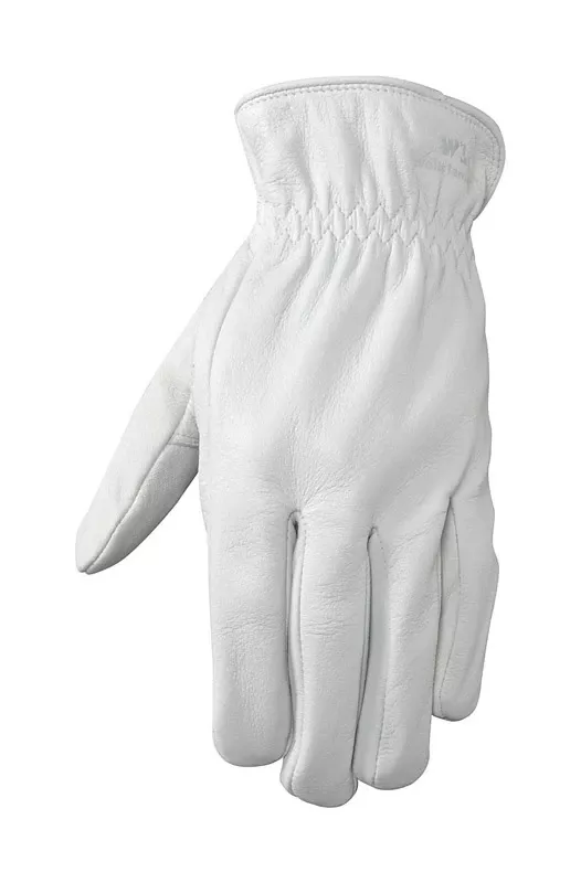 Large Goatskin Leather Driver Gloves - Pearl Gray, Model 1720l