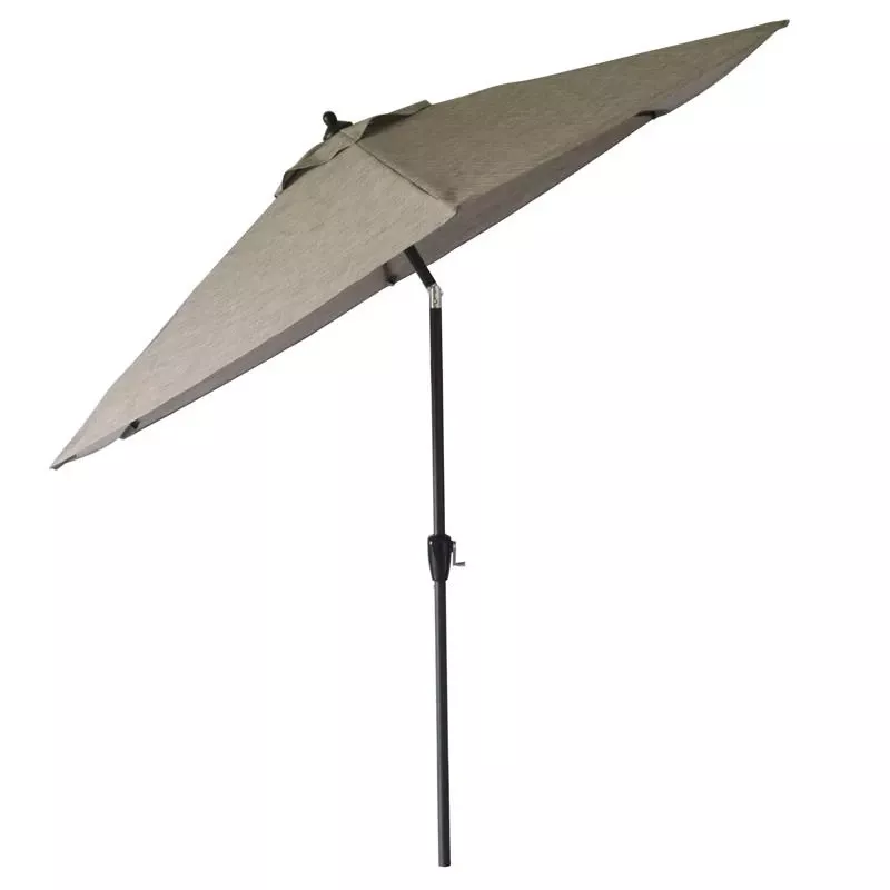 Living Accents Clark 9 Ft Tiltable Beige Patio Umbrella With Steel Pole