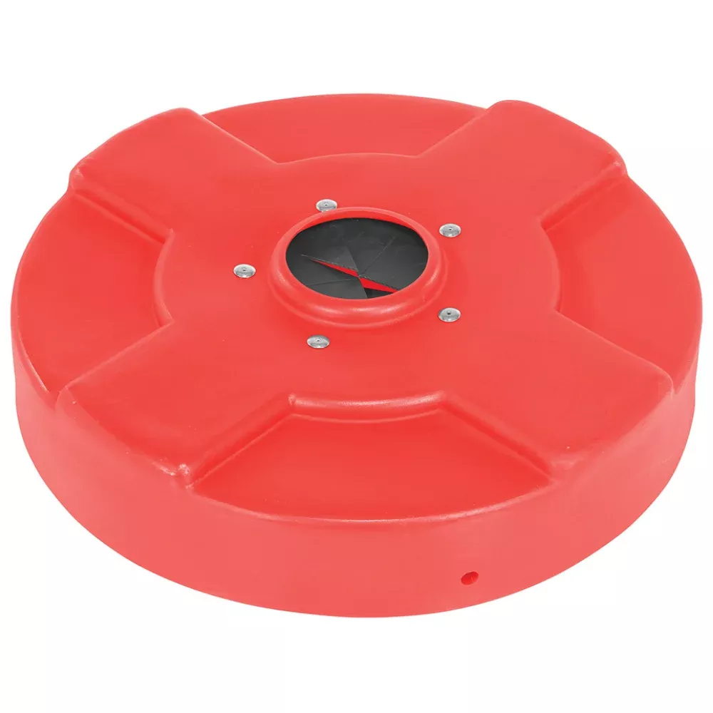 Low Density Polyethylene Drum Recycling Lid with Flaps – 30 Gallon – DC-P-30-CANF-RD – Vestil