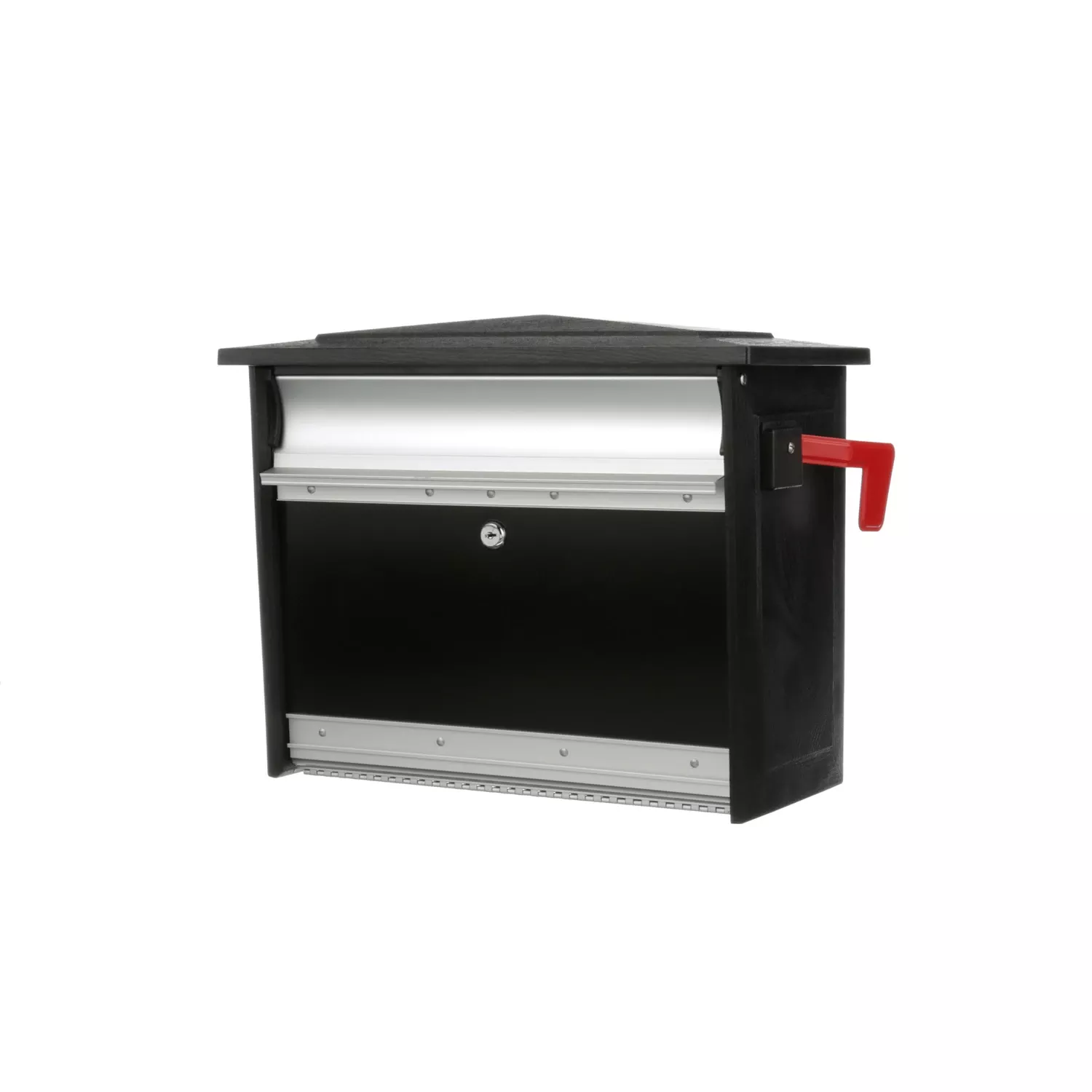 Mailsafe Lockable Security Wall Mount Mailbox - Medium Size, Black, Aluminum