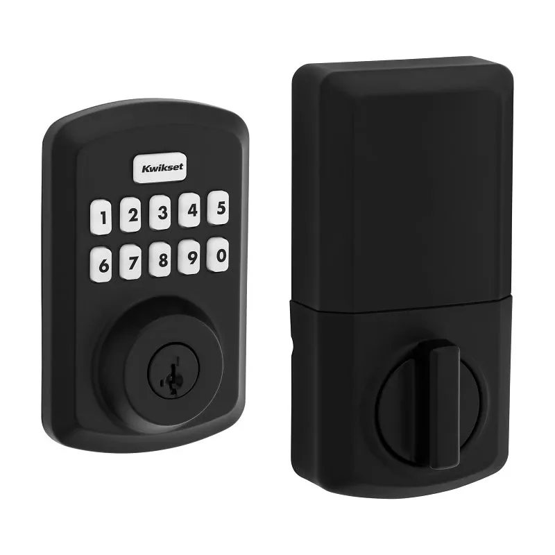 Matte Black Electronic Touch Pad Deadbolt With Smartkey Technology