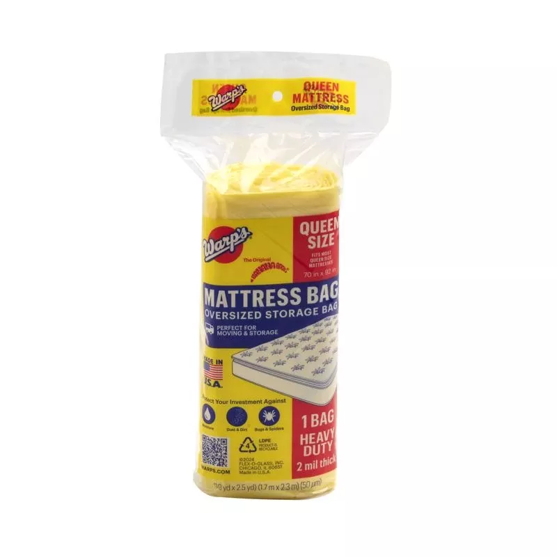Mattress Storage Bag, Queen-full, Clear Plastic, 70 X 92-in.