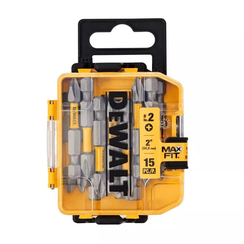 Max Fit Phillips #2 X 2 Inch Long Screwdriver Bit Set, 15 Pieces