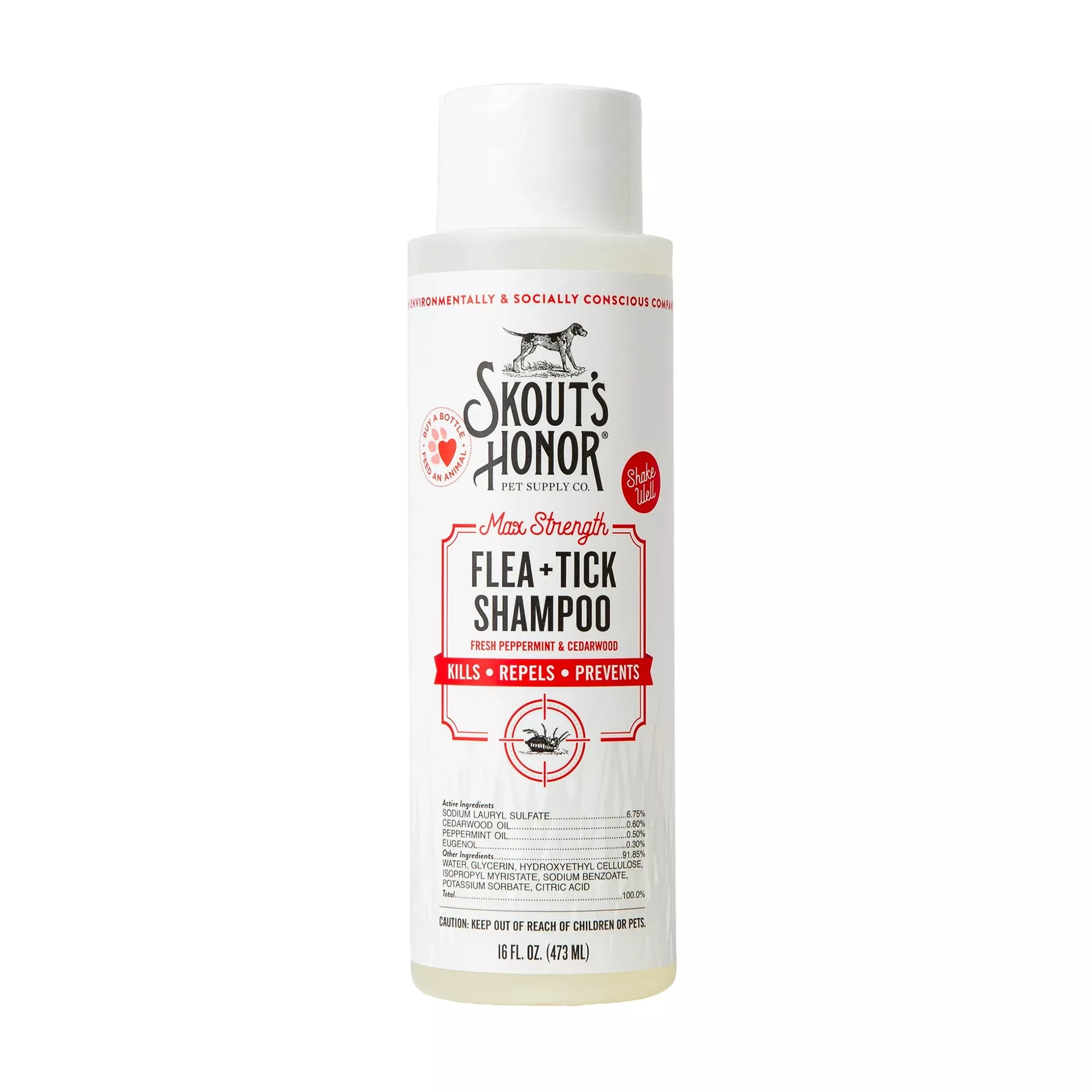 Max Strength Flea & Tick Shampoo For Dogs, 16 Ounce Bottle