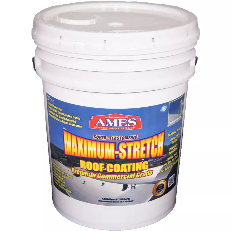 Maximum Stretch Elastomeric Roof & Wall Coating, 5-gals.
