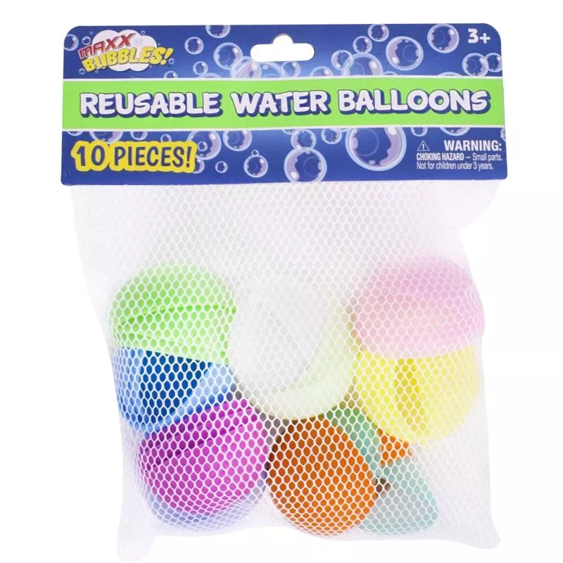 Maxx Bubbles Reusable Water Balloons Assorted 10 Pc