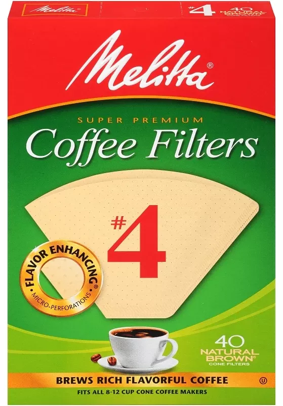 Melitta 12 Cups Brown Cone Coffee Filter 40 Pk