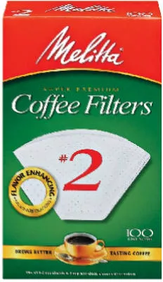 Melitta 6 Cups White Cone Coffee Filter 100 Pk