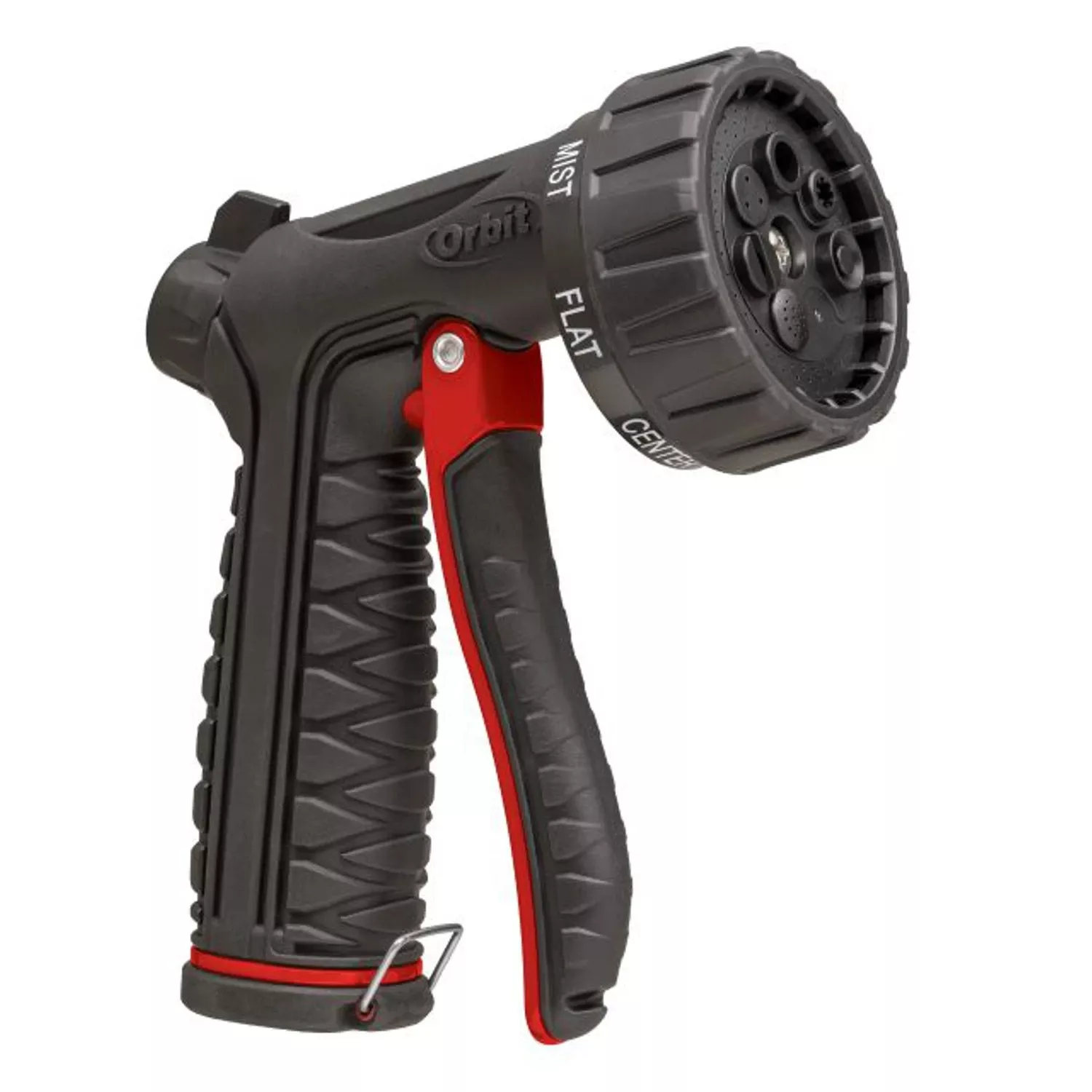 Metal 7-pattern Front Trigger Hose Nozzle, Model 56512, Black