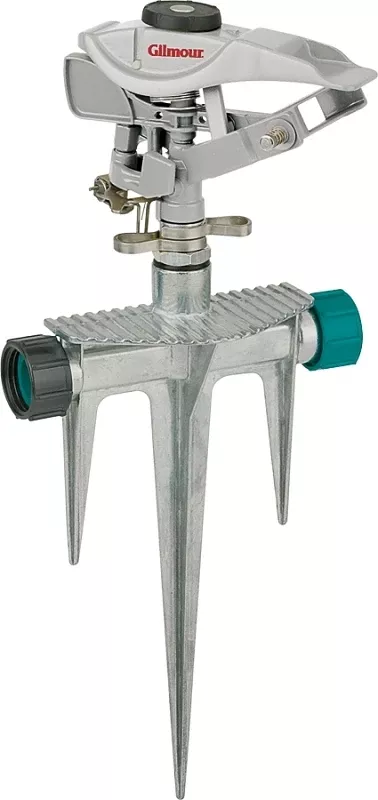 Metal Spike Base Impulse Sprinkler For 5800 Sq Ft Coverage Area