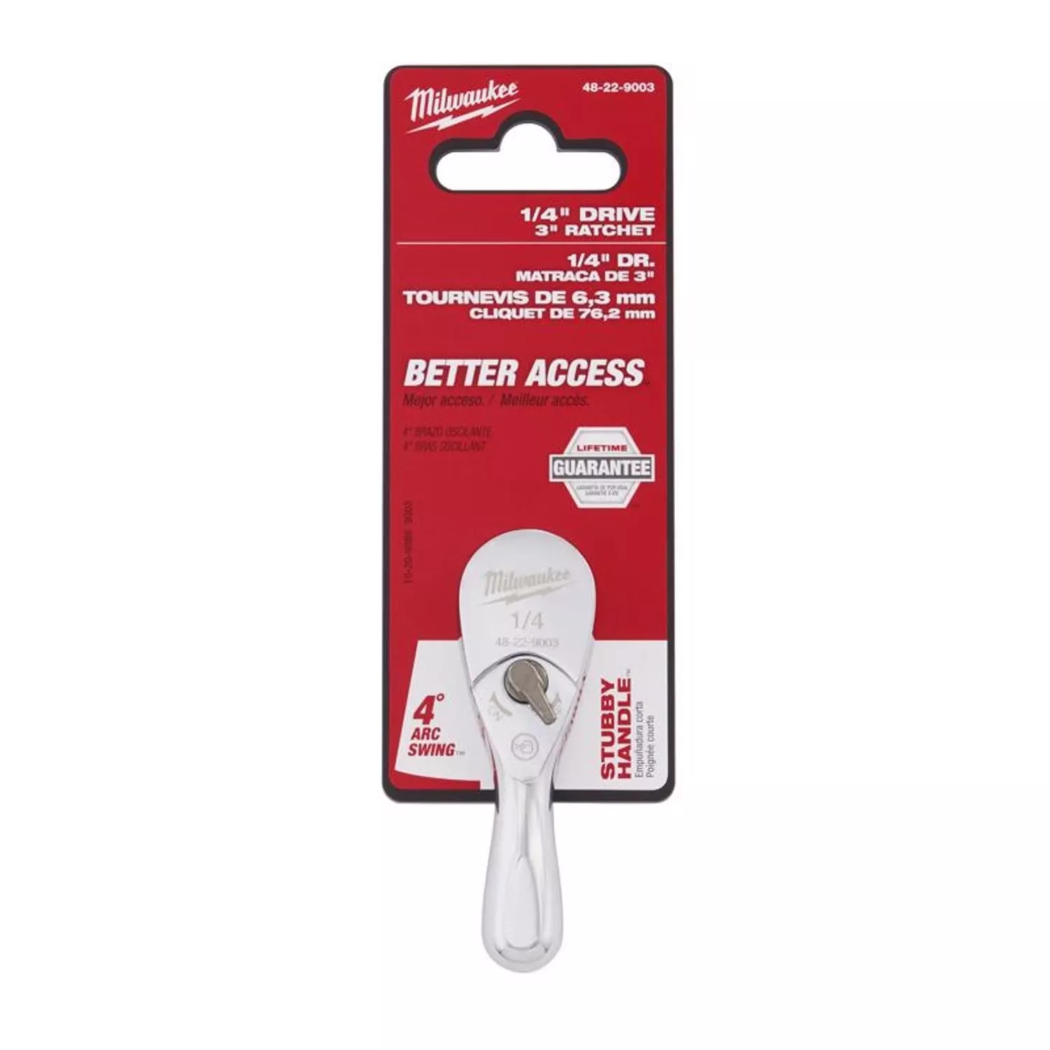 Milwaukee 1/4 In. Drive Sae Ratchet 90 Teeth