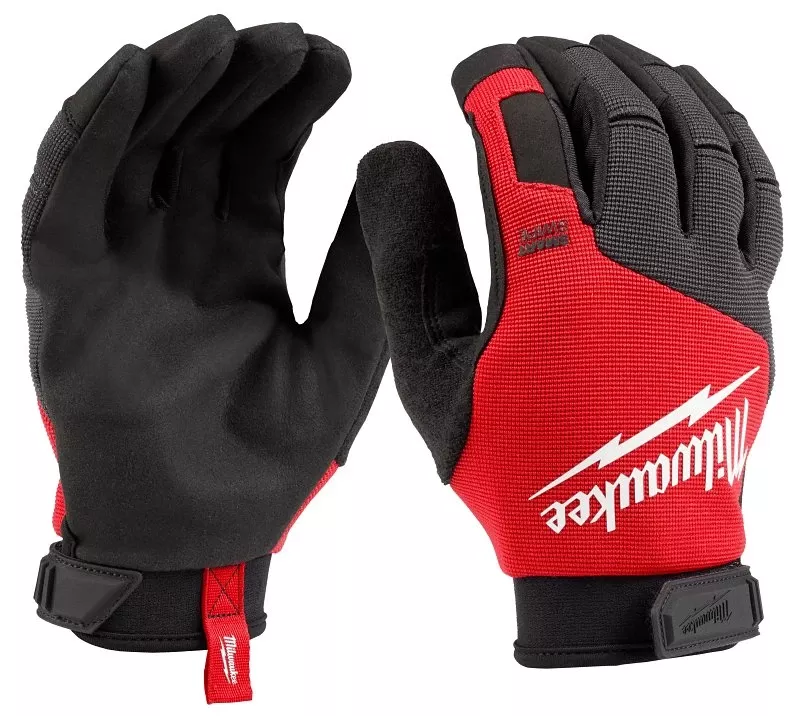 Milwaukee Unisex Large Synthetic Leather Work Gloves With Hook And Loop Cuff