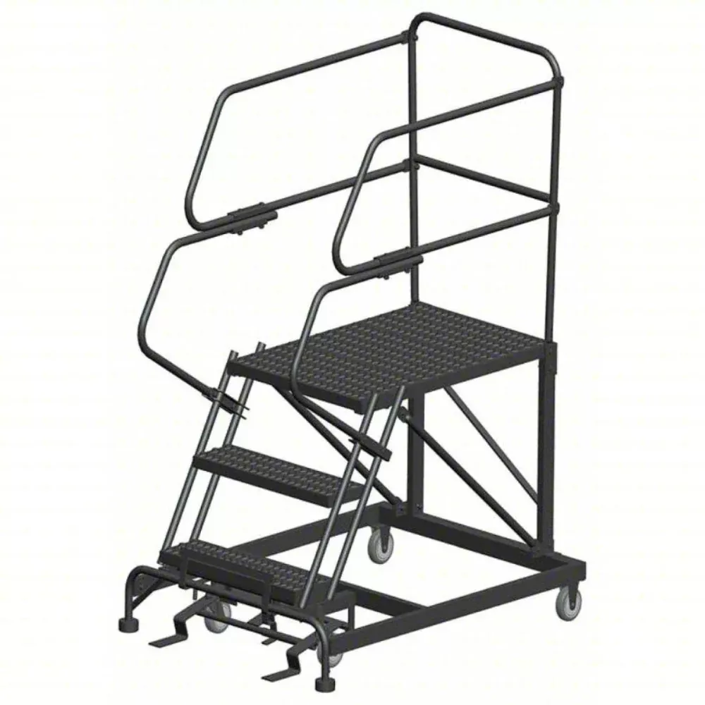 Mobile Work Platform – Heavy Duty – 3 Step, Handrails – Ballymore