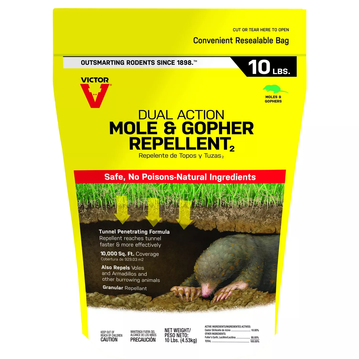 Mole & Gopher Granular Repellent, 10,000-sq. Ft. Coverage, 10 Lbs.