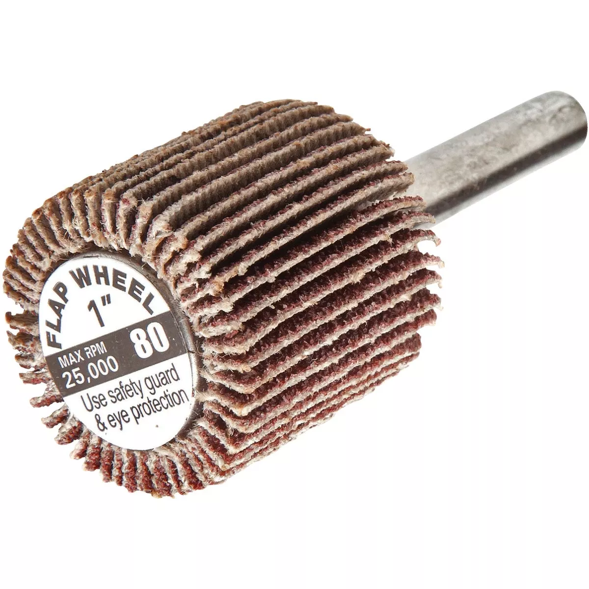 Mounted Flap Wheel, 1 X 1-in., 80-grit