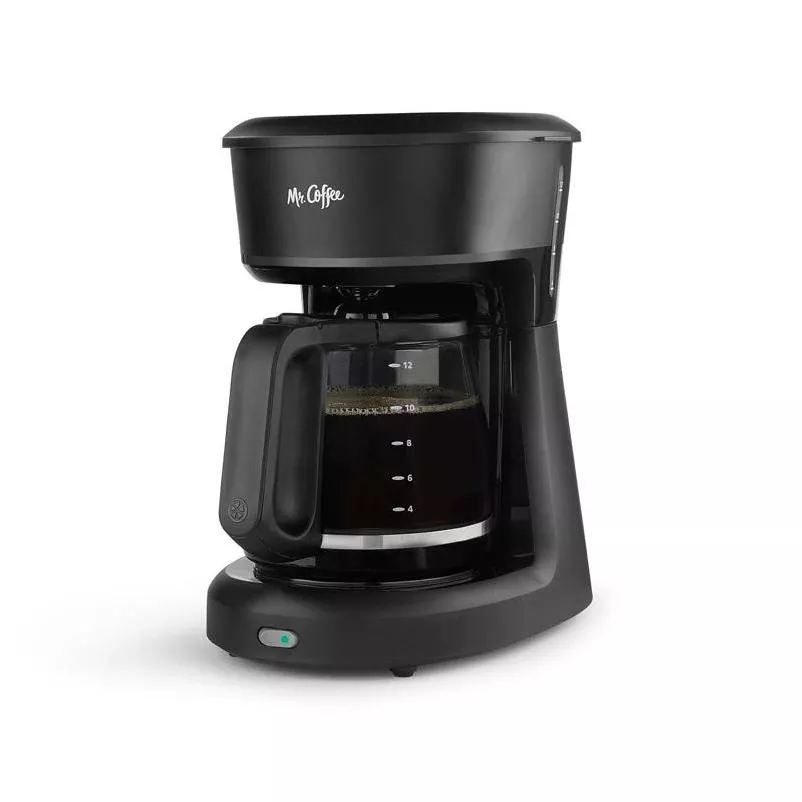 Mr. Coffee 12‑cup Black Drip Coffee Maker – 900w Fast Brew