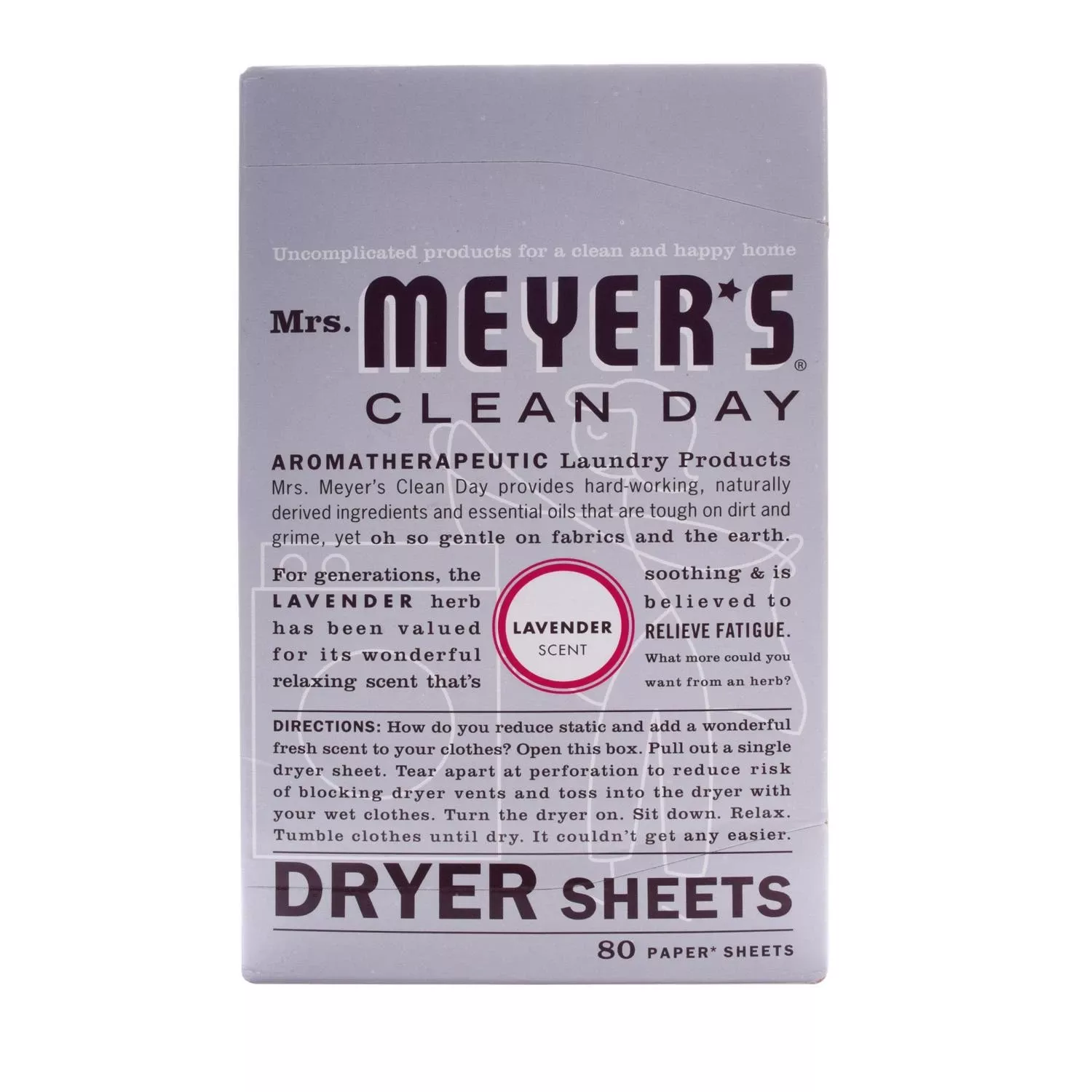 Mrs. Meyer's Clean Day Lavender Scent Fabric Softener Sheets 80 Pk
