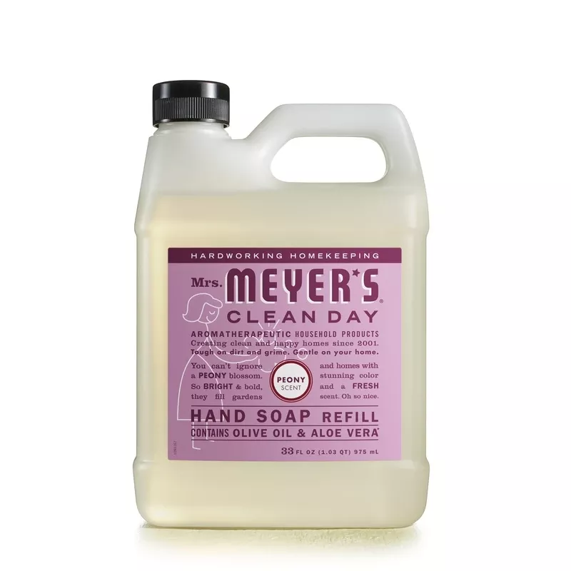 Mrs. Meyer's Clean Day Organic Peony Scent Hand Soap Refill 33 Oz