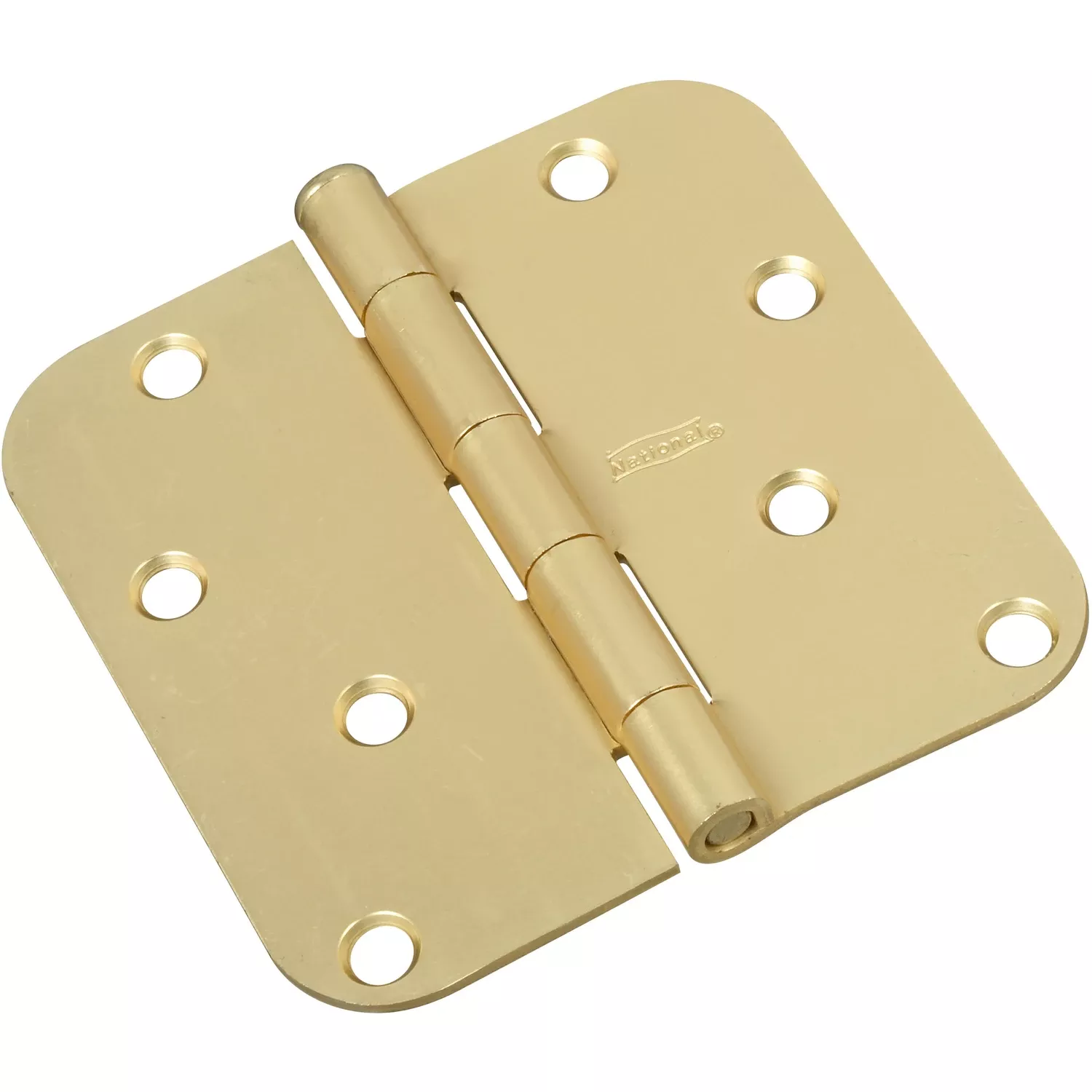 National Hardware 4 In. L Satin Brass Door Hinge 1 Pk