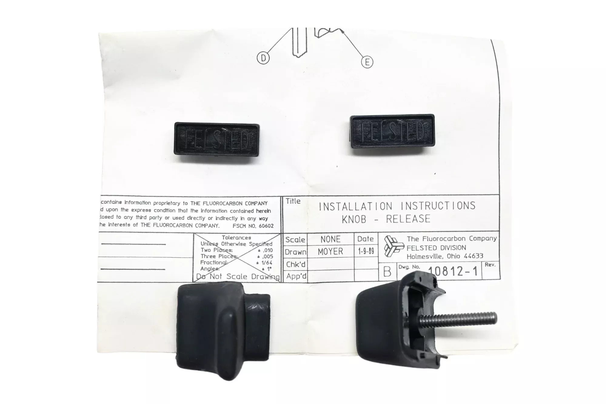 New OEM Ford E7HZ-7A082-A Release Handle Kit NOS