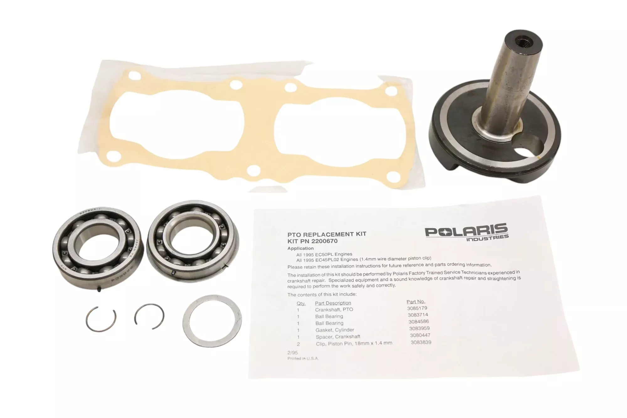 New OEM Polaris 2200670 PTO Replacement Kit NOS