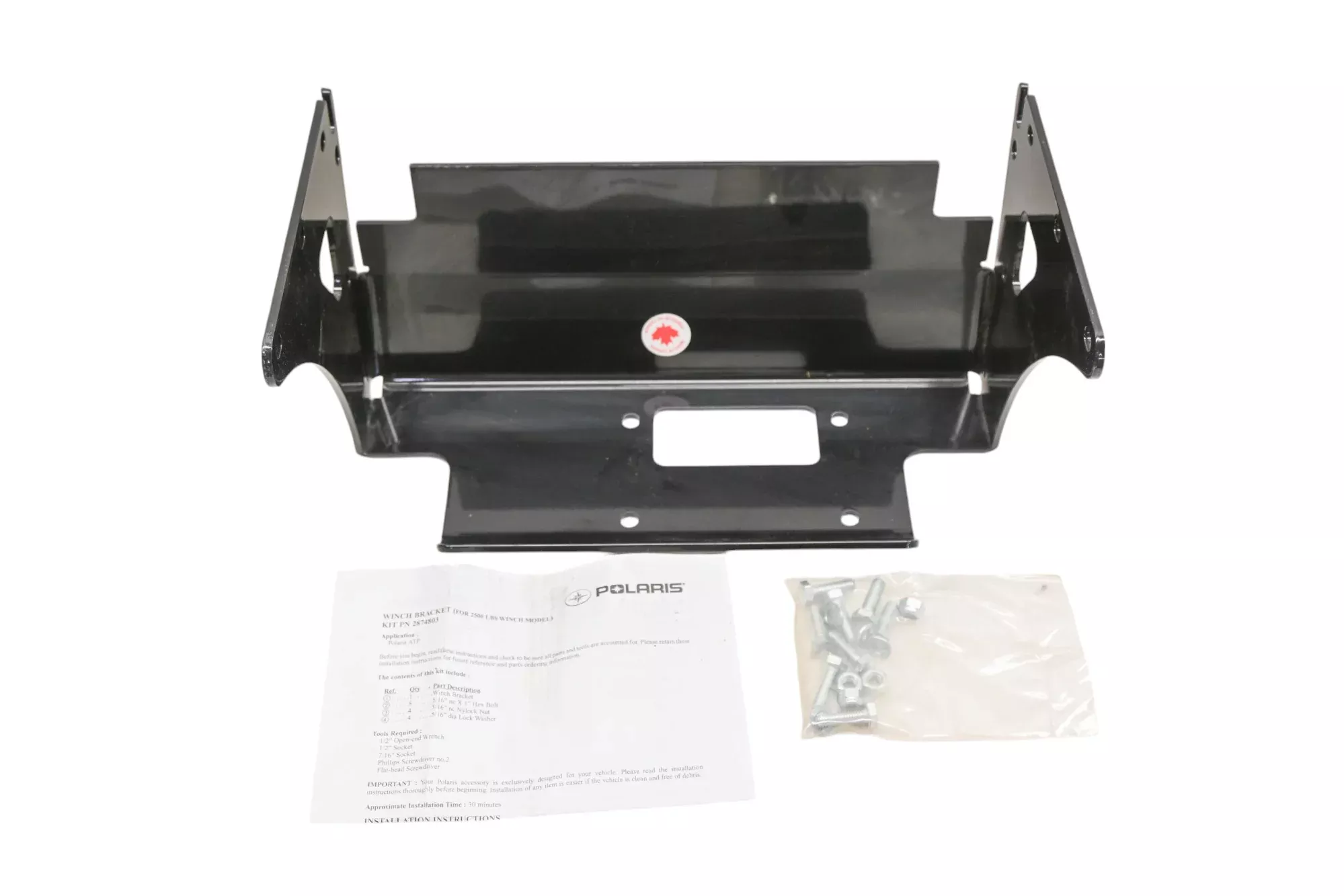 New OEM Polaris 2874803 Winch Mount Bracket Kit NOS