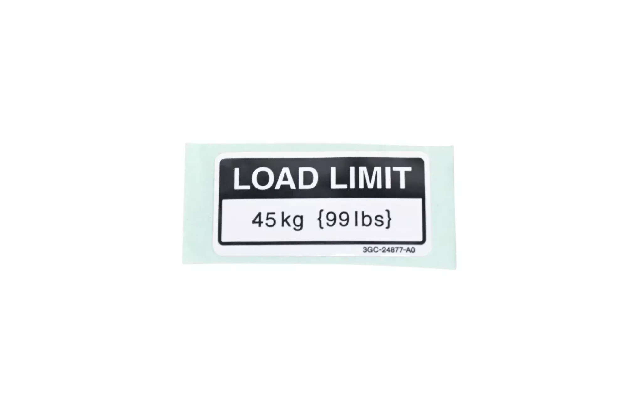 New OEM Yamaha 3GC-24877-A0-00 Load Limit Warning Label NOS