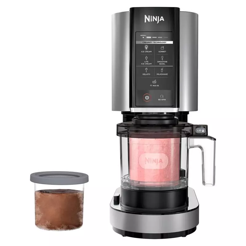 Ninja Creami Silver 0.5 Quart Ice Cream Maker 16 Inch Height