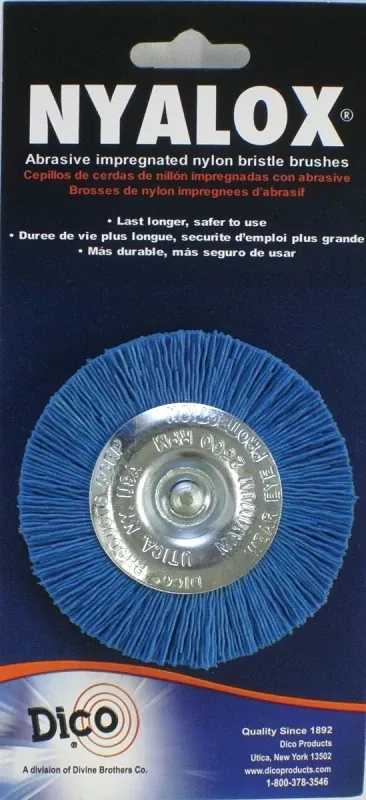Nyalox 3 In. Fine Drill-mounted Wire Brush With 1/4 In. Shank