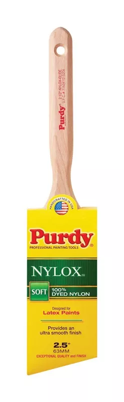 Nylox Glide Angular Sash & Trim Paint Brush, 2.5 In.