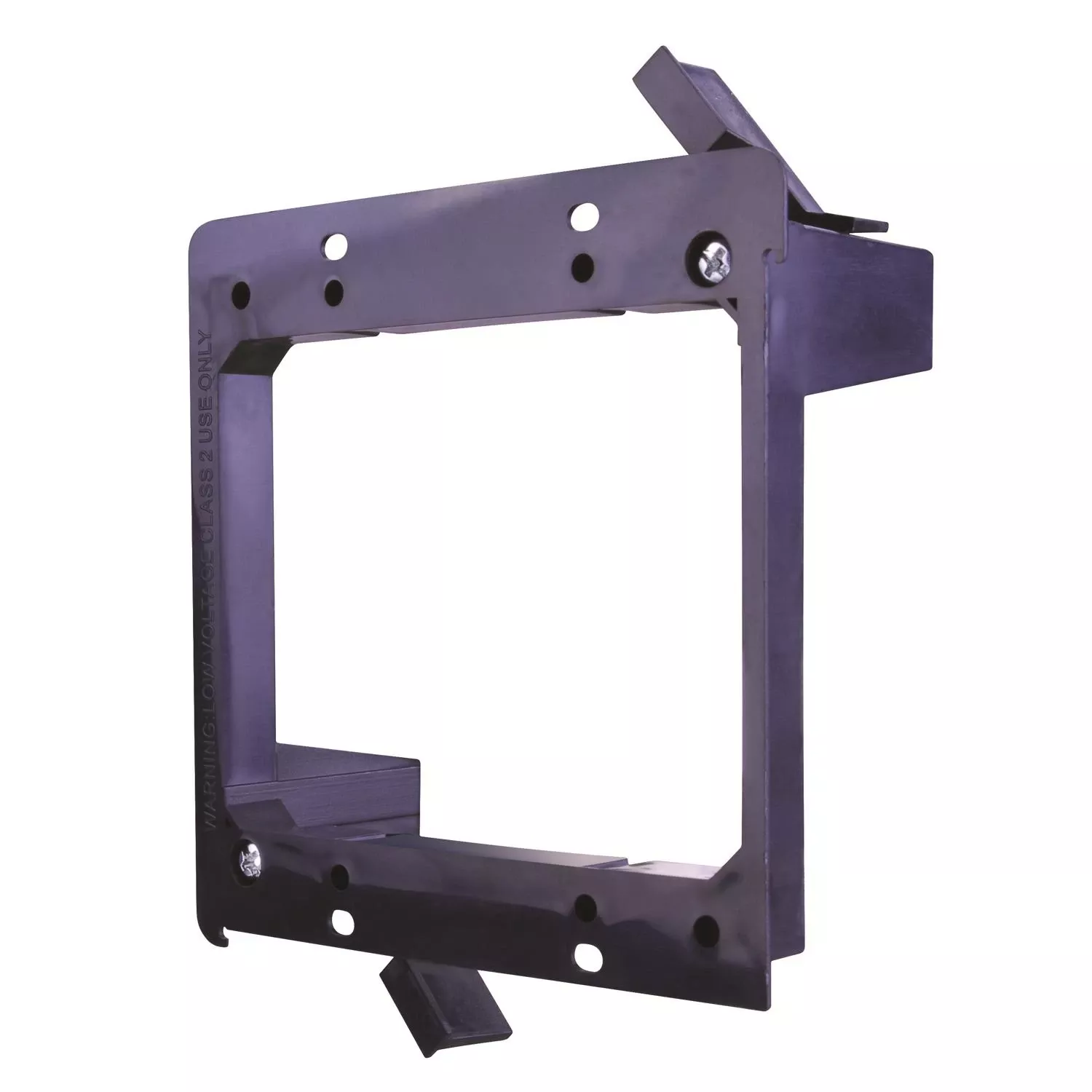 Old Work Rectangle Pvc 2 Gang Low Voltage Mounting Bracket - Black