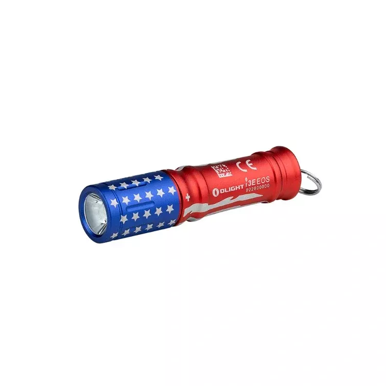 OLIGHT I3ESTARSSTRIPES i3E EOS Keychain Flashlight – Stars & Stripes Edition