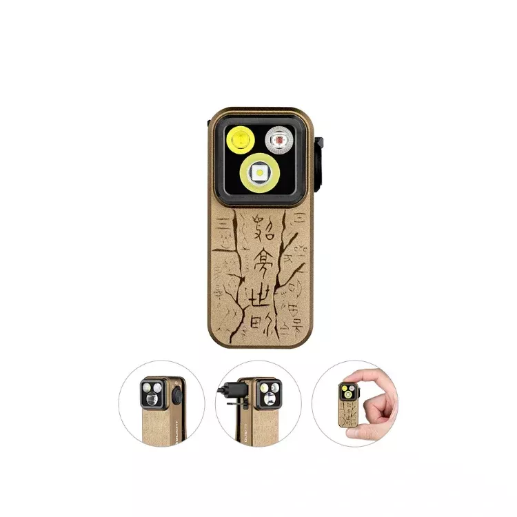 OLIGHT OCLIPPROAS Oclip Pro Clip on Flashlight with Floodlight – Ancient Script