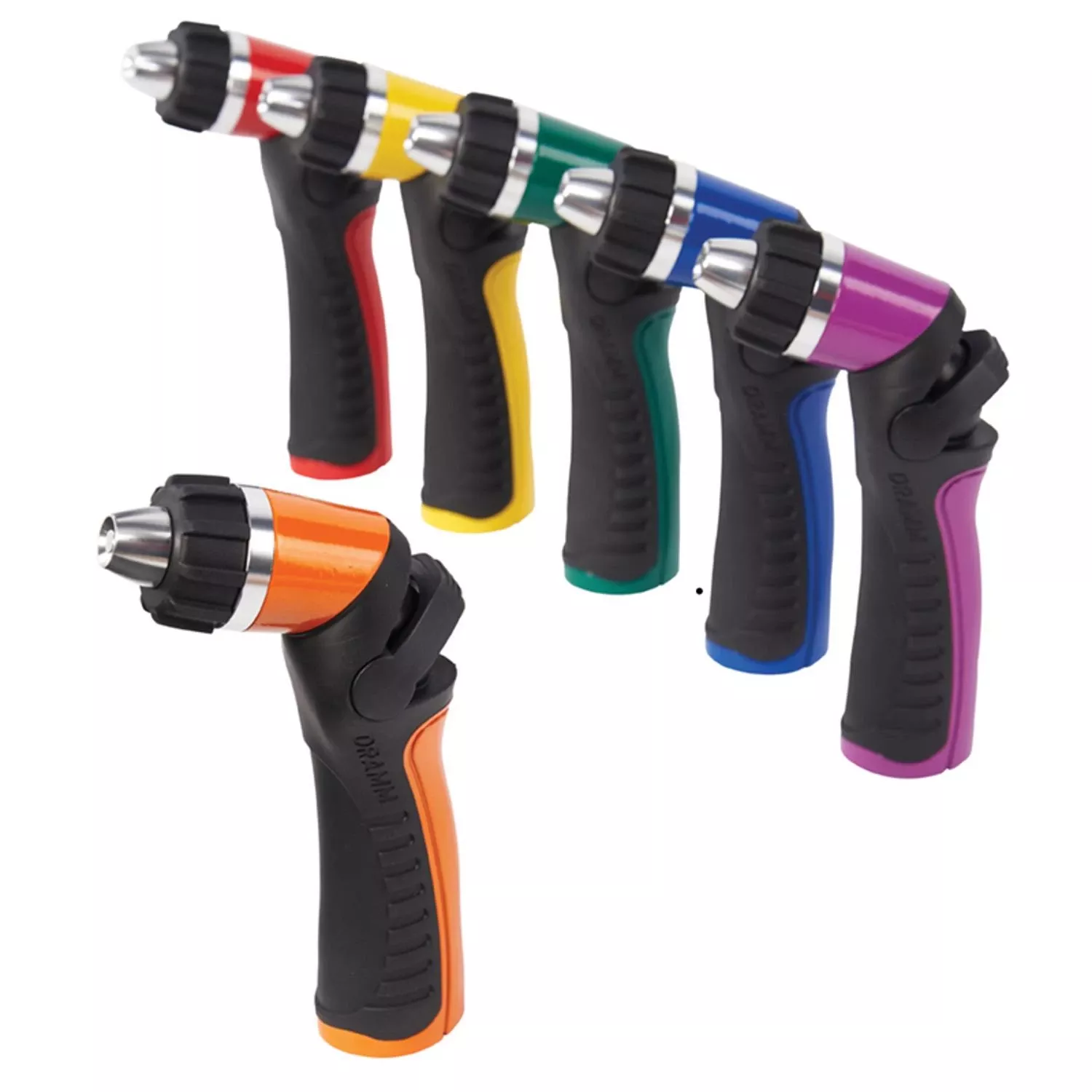 Onetouch Adjustable Metal Spray Nozzle - 6 Assorted Colors, Thumb Actuated Valve