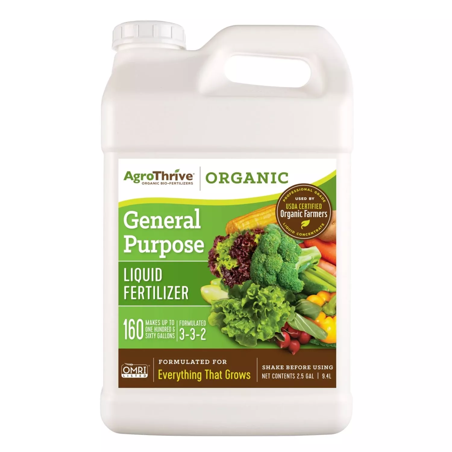 Organic Everything That Grows 3-3-2 General Purpose Fertilizer 2.5 Gallon Jug