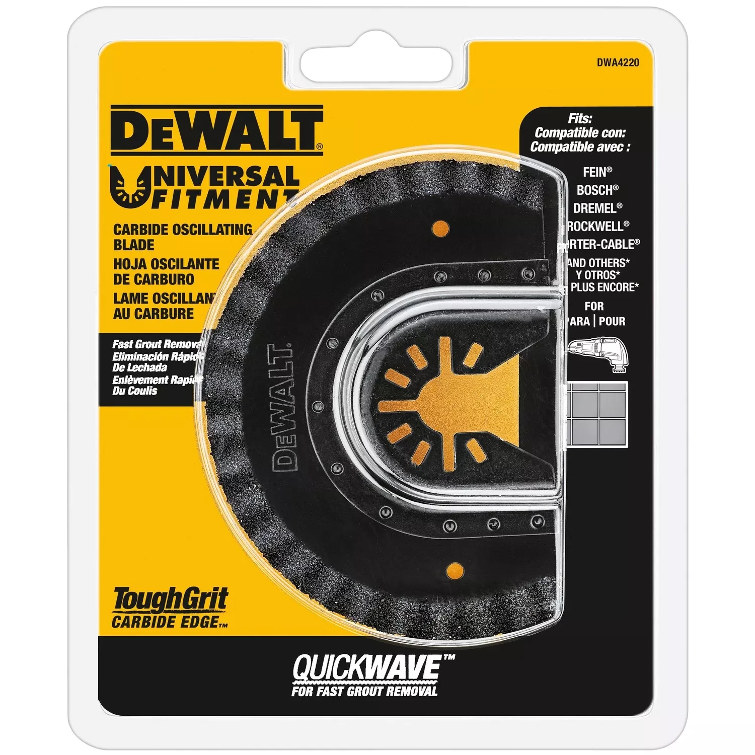 Oscillating Tool Fastcut Carbide Grout Removal Blade, Universal