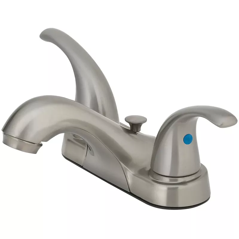 Pacifica Brushed Nickel Two Handle Lavatory Pop-up Faucet 4 In.