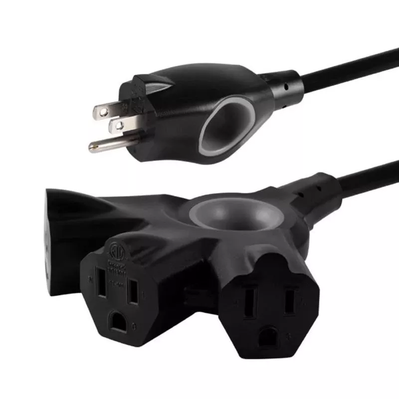 Philips Ezgrip 25 Ft. Black Extension Cord 16/3 With 3 Outlets