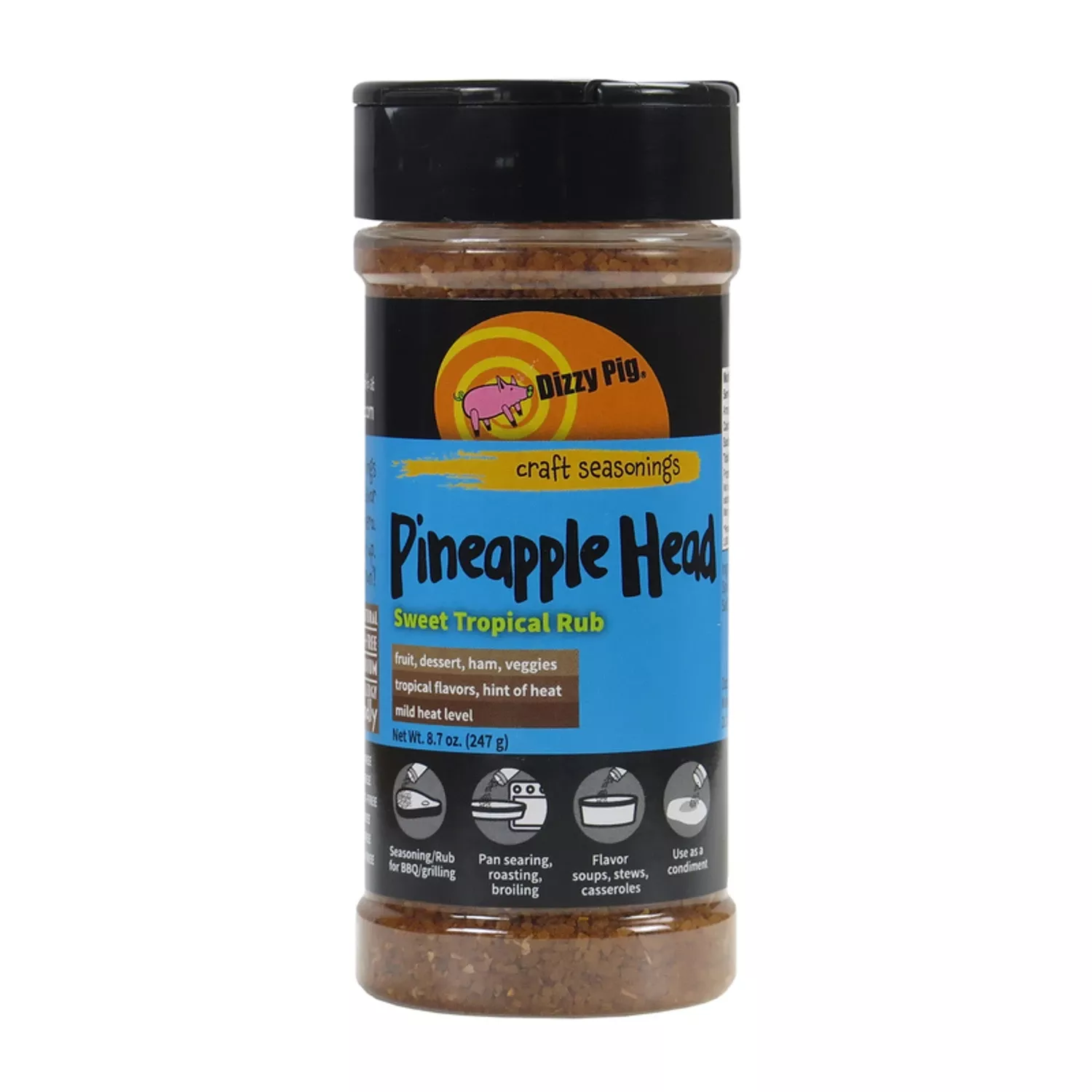 Pineapple Head Sweet Tropical Bbq Rub 8.7 Oz - Perfect For Grilling