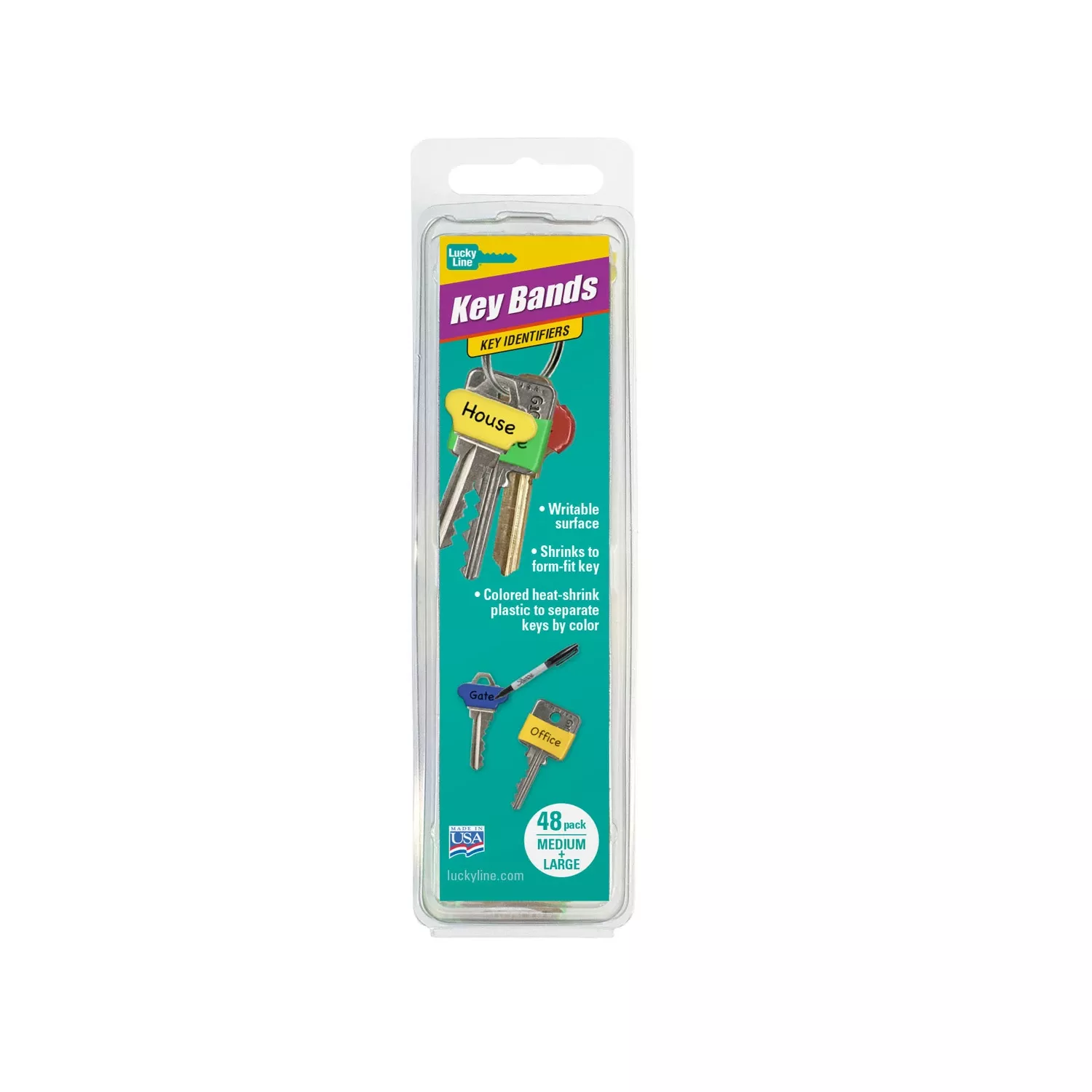 Plastic Assorted Key Id Tag - 1.5" X 2" - Heat-shrink Key Identifiers