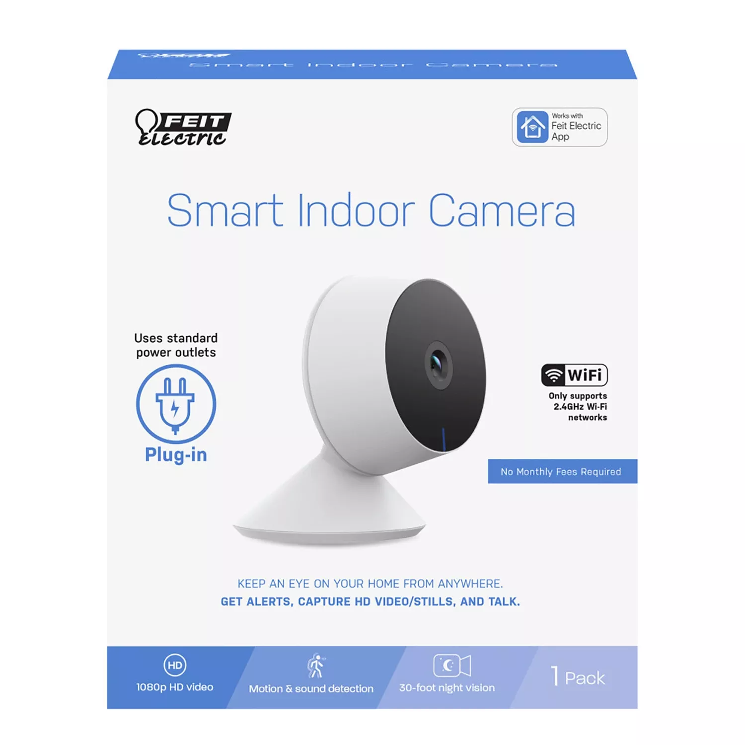 Plug-in Indoor Wi-fi Security Camera With 1080p Resolution And Night Vision