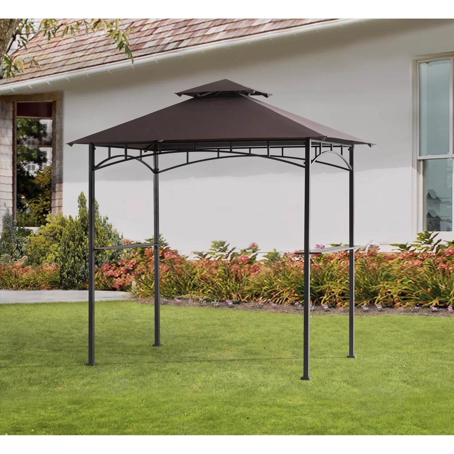 Polyester Grill Gazebo 8 Ft H X 5 Ft W With Led Lights