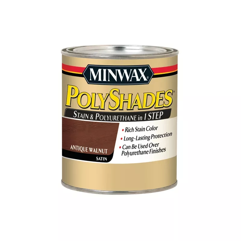 Polyshades Wood Finish, Satin Antique Walnut, Qt.