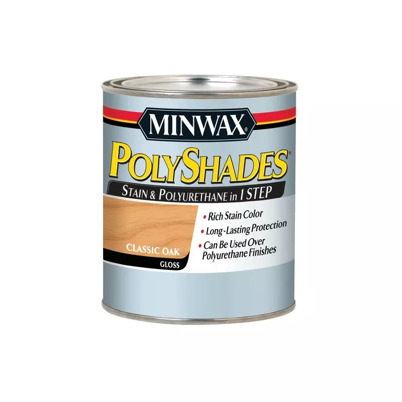Polyshades Wood Stain, Classic Oak Gloss, Qt.