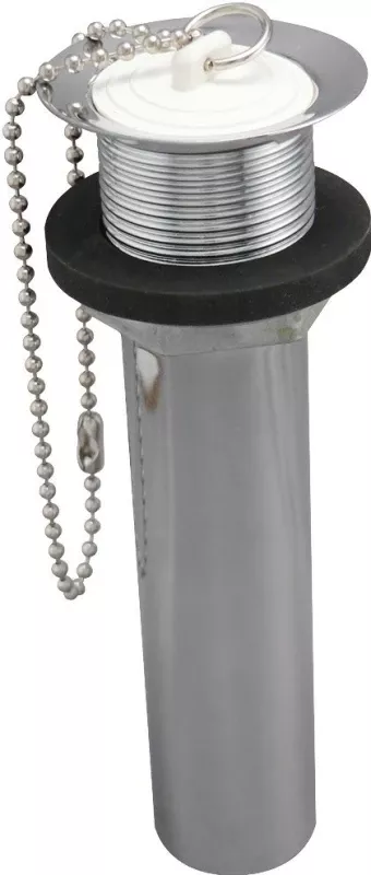 Pp820-75 Lavatory Plug, 1-1/4 In. Diameter, Brass/rubber, Chrome Finish