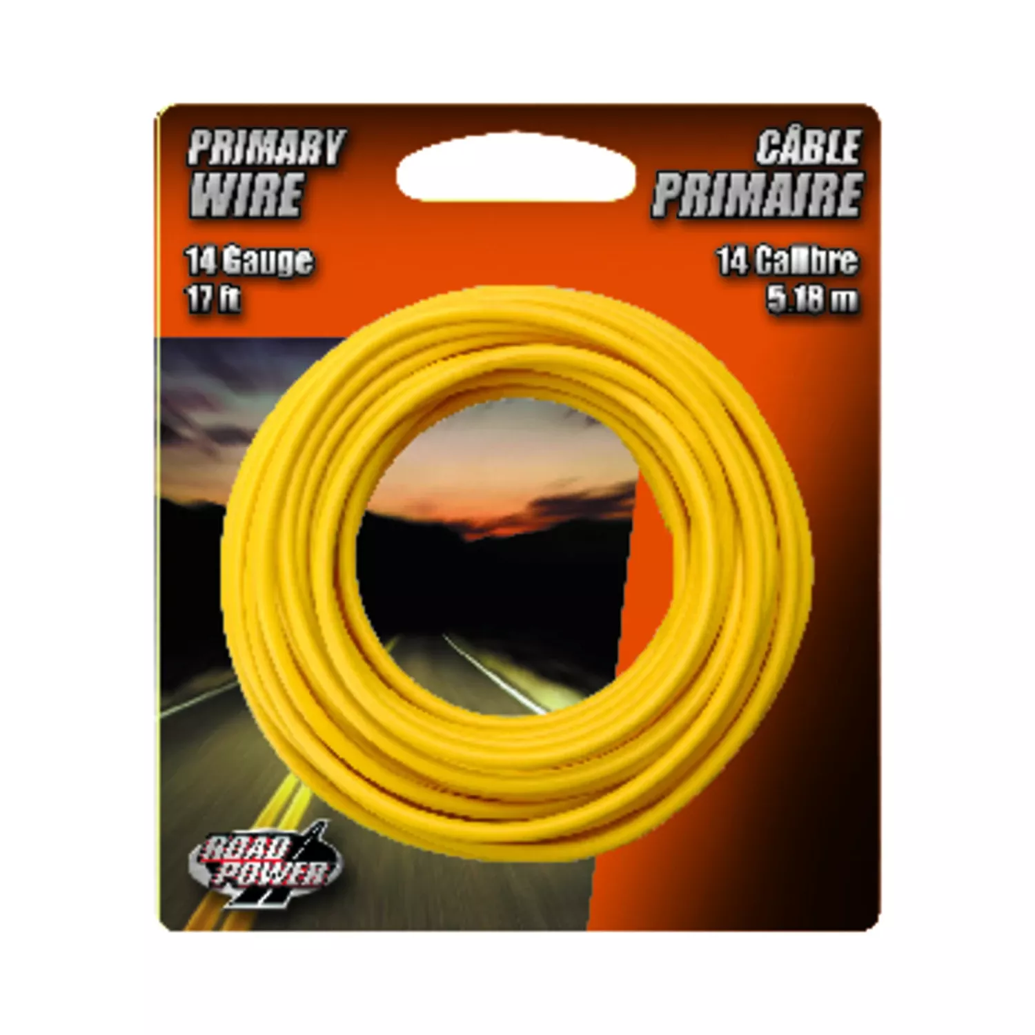 Primary Wire, Yellow, 14-ga., 17 Ft.