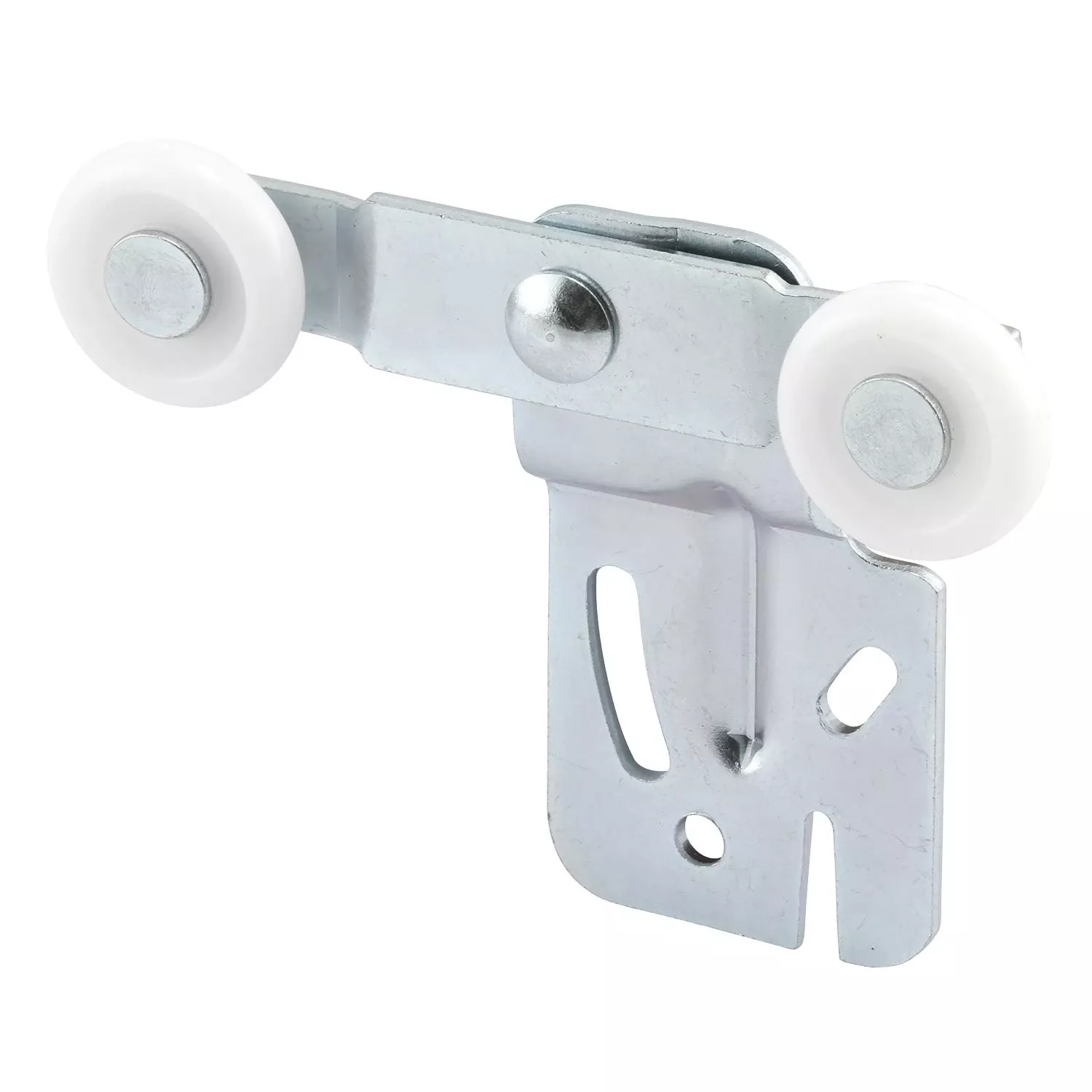 Prime-line 7/8 In. D Silver Steel Roller Assembly 2 Pc