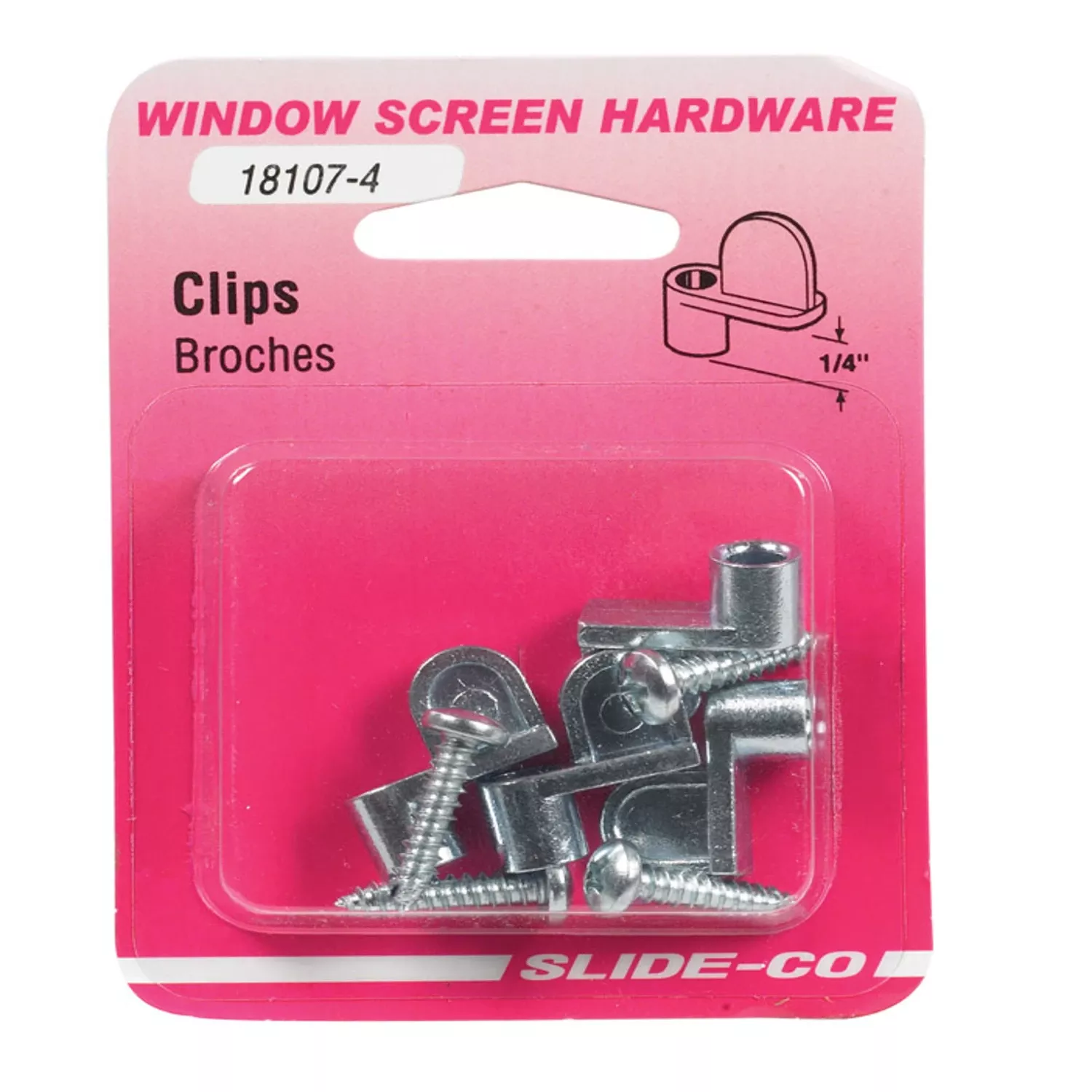 Prime-line Zinc-plated Silver Die Cast Screen Clip 1 Pk