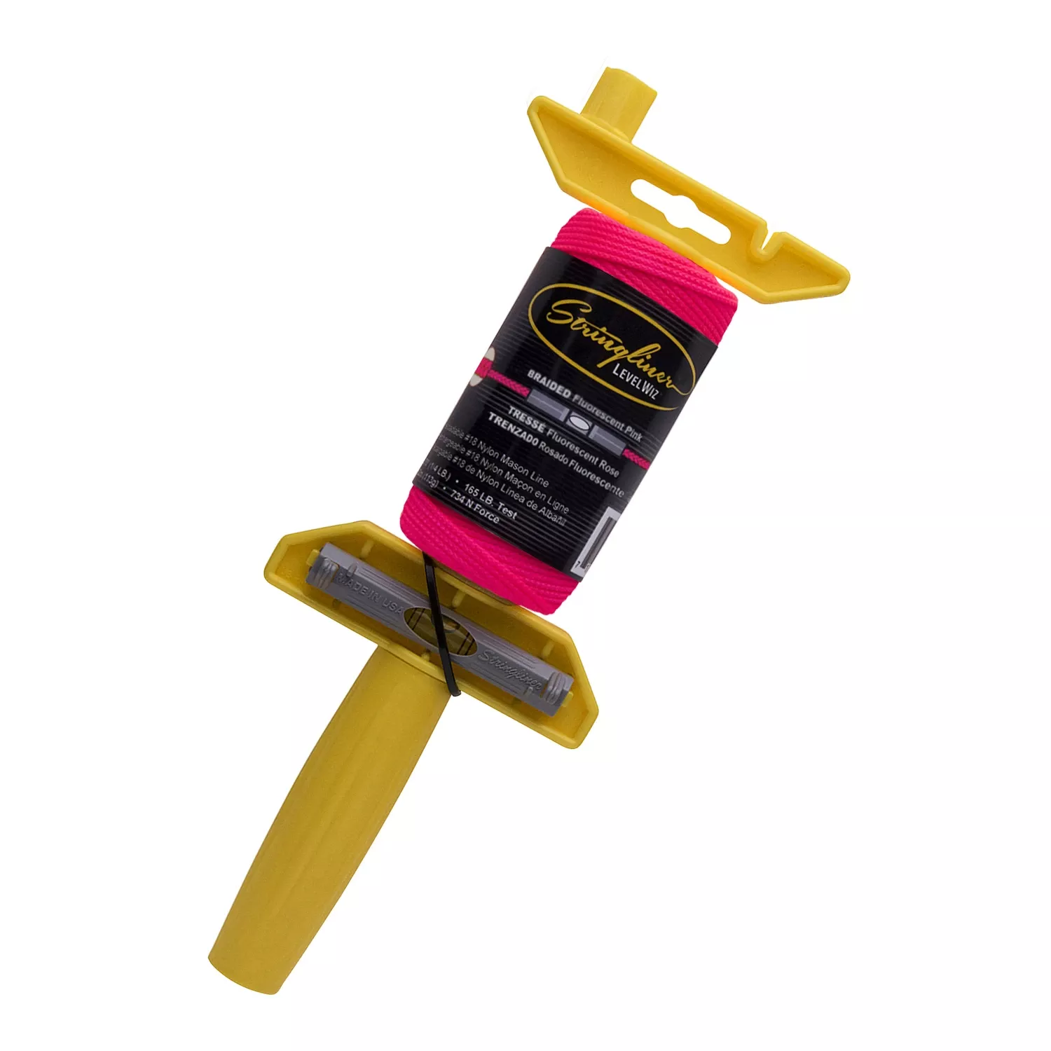 Pro Level Wiz Stringliner, Reloadable, Braided Fluorescent Pink, 250-ft.