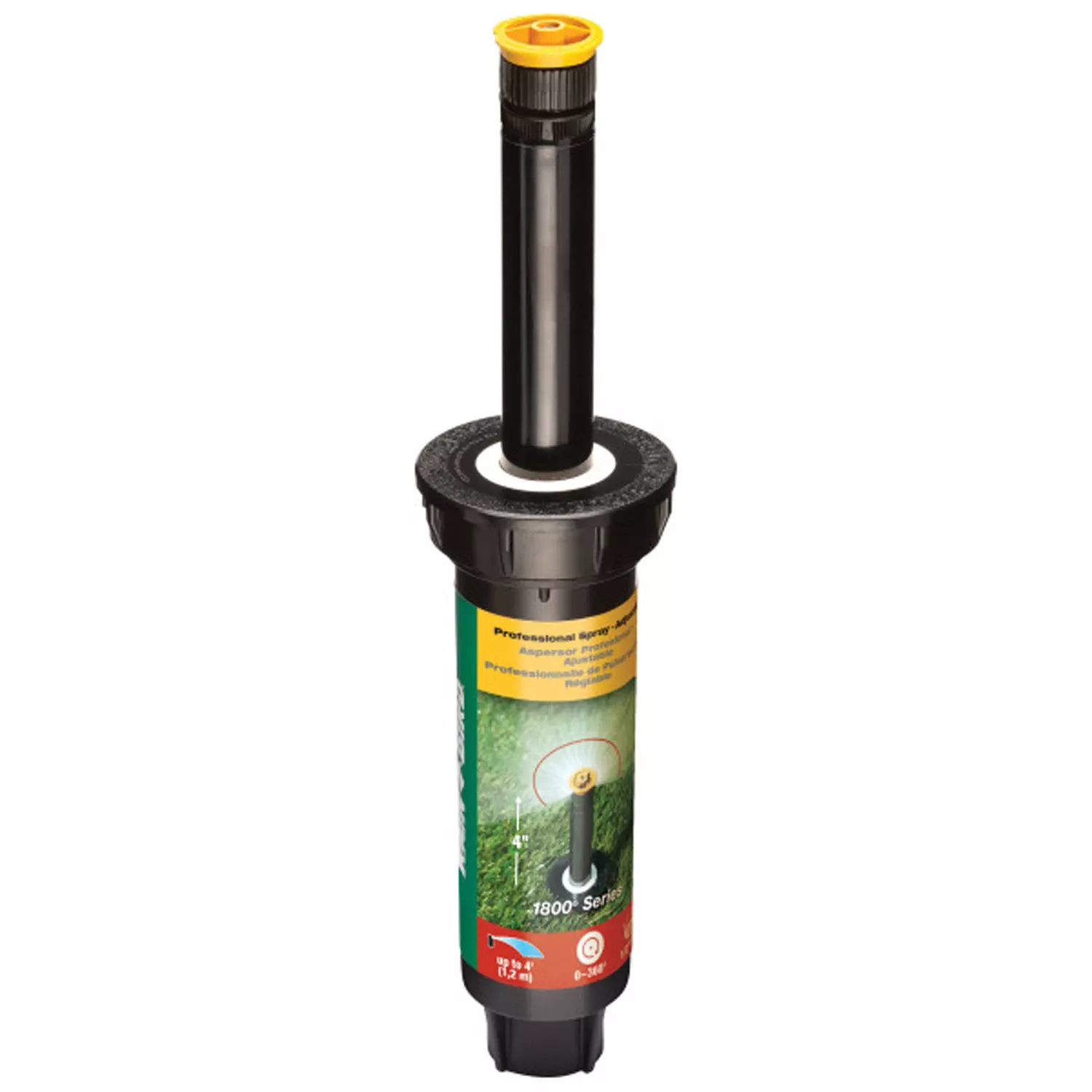 Professional Series Underground Sprinkler Head, Adjustable Pattern, 4-in. Pop Up, 4-ft. Spray